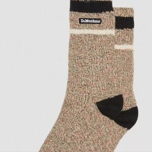 Dr. Martens Marl Organic Socks- Parchment Beige Cotton Blend
